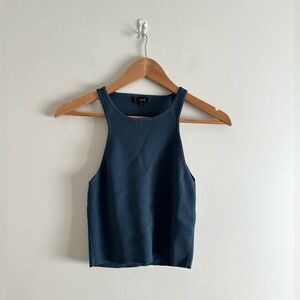 J. Crew Supersculpt racerback sweater-tank in navy blue (Size M)